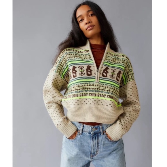 Urban Outfitters BDG Jesse Half-Zip Sweater - Picture 1 of 11
